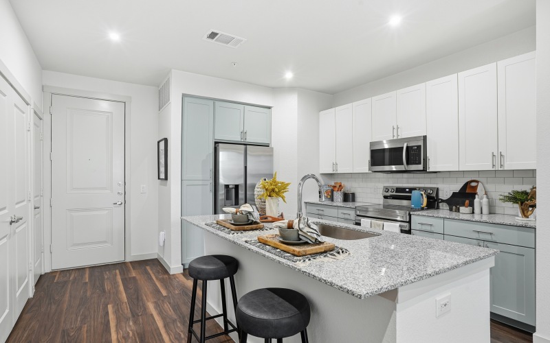 Prose Greenbriar apartment kitchen with plenty of cabinets